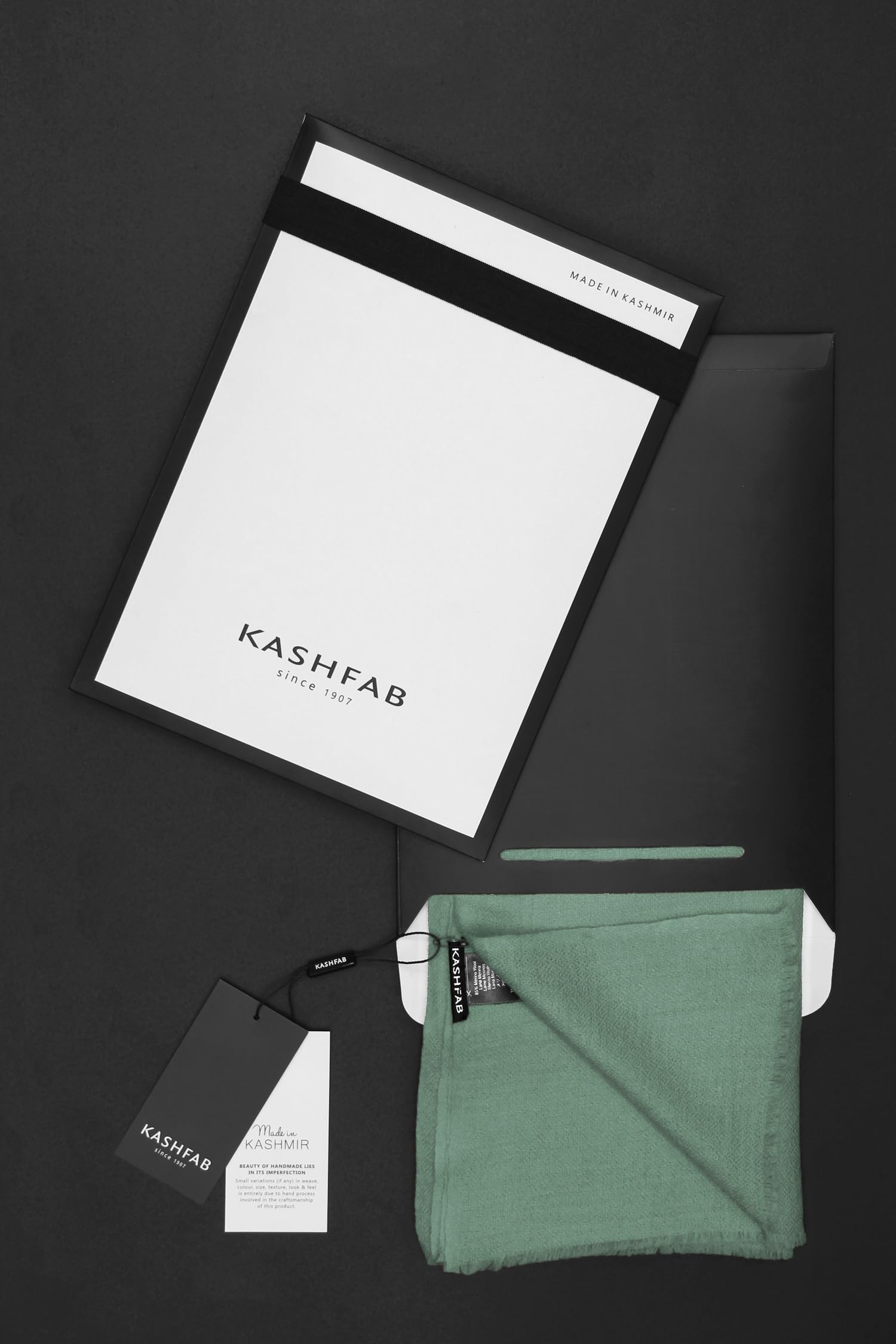 Écharpe en cachemire Fabriqué au Kashmir (boîte cadeau) Élégant laine mérinos Soie Mélange de cachemire doux Long foulard Femmes Hommes Pashmina Automne Hiver