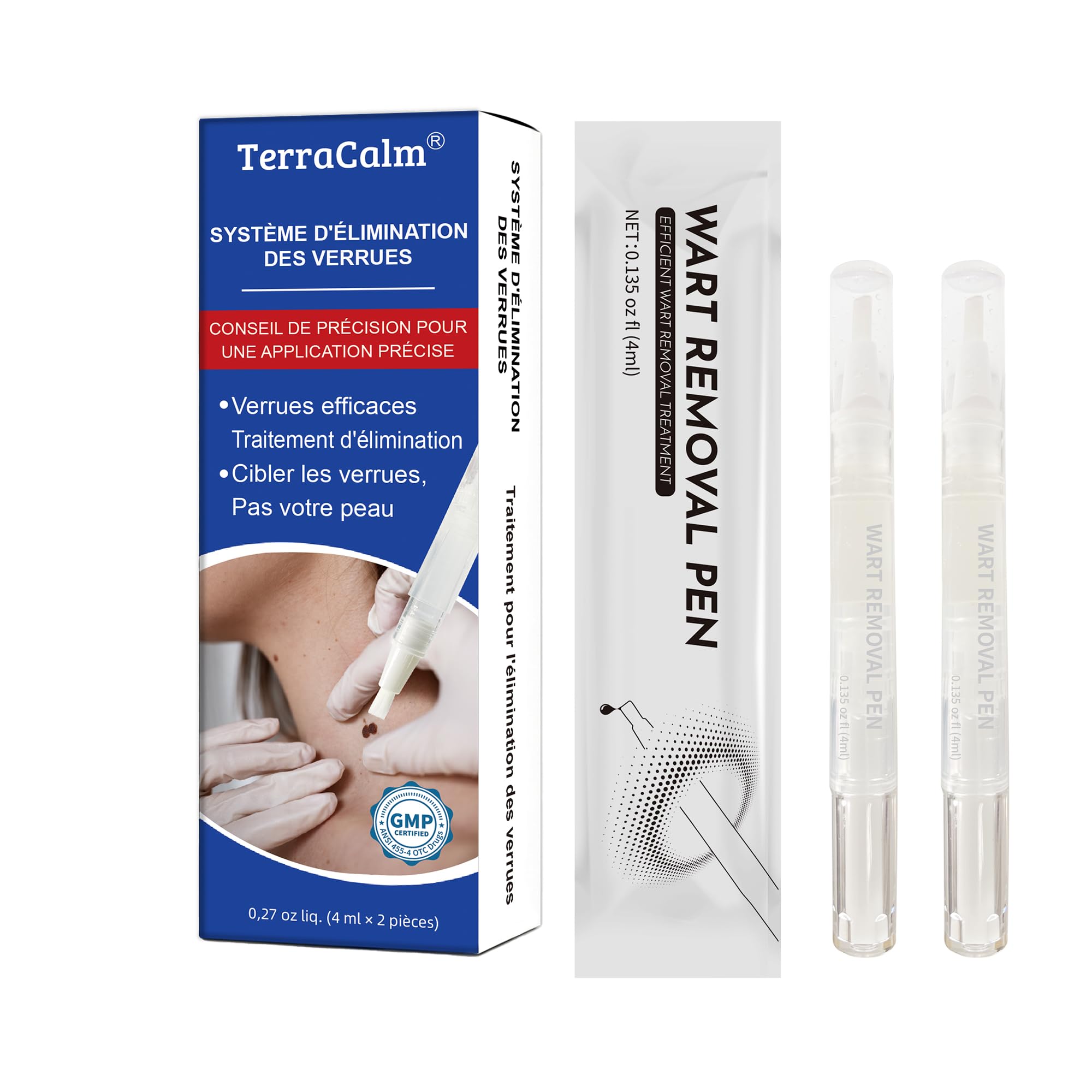 Stylo anti-verrues 2Pcs (4ml) pour le corps et les mains – convient bien à tous les types de peau