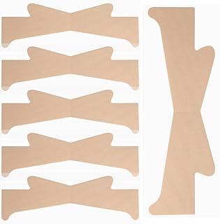 BEIQIYA 6pcs Neck Lift Strips, Invisible Elastic Tape for Women & Men, Self-Adhesive Necktape for Improving Wrinkles Neck Lines- Skin Color