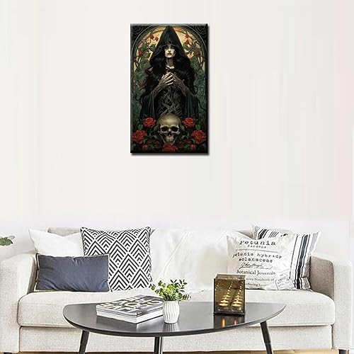 Miniatura 10 de Pintura de Halloween por números para adultos sobre lienzo, terror, pinturas al óleo acrílicas, kits de pintura al óleo, regalos para niños,