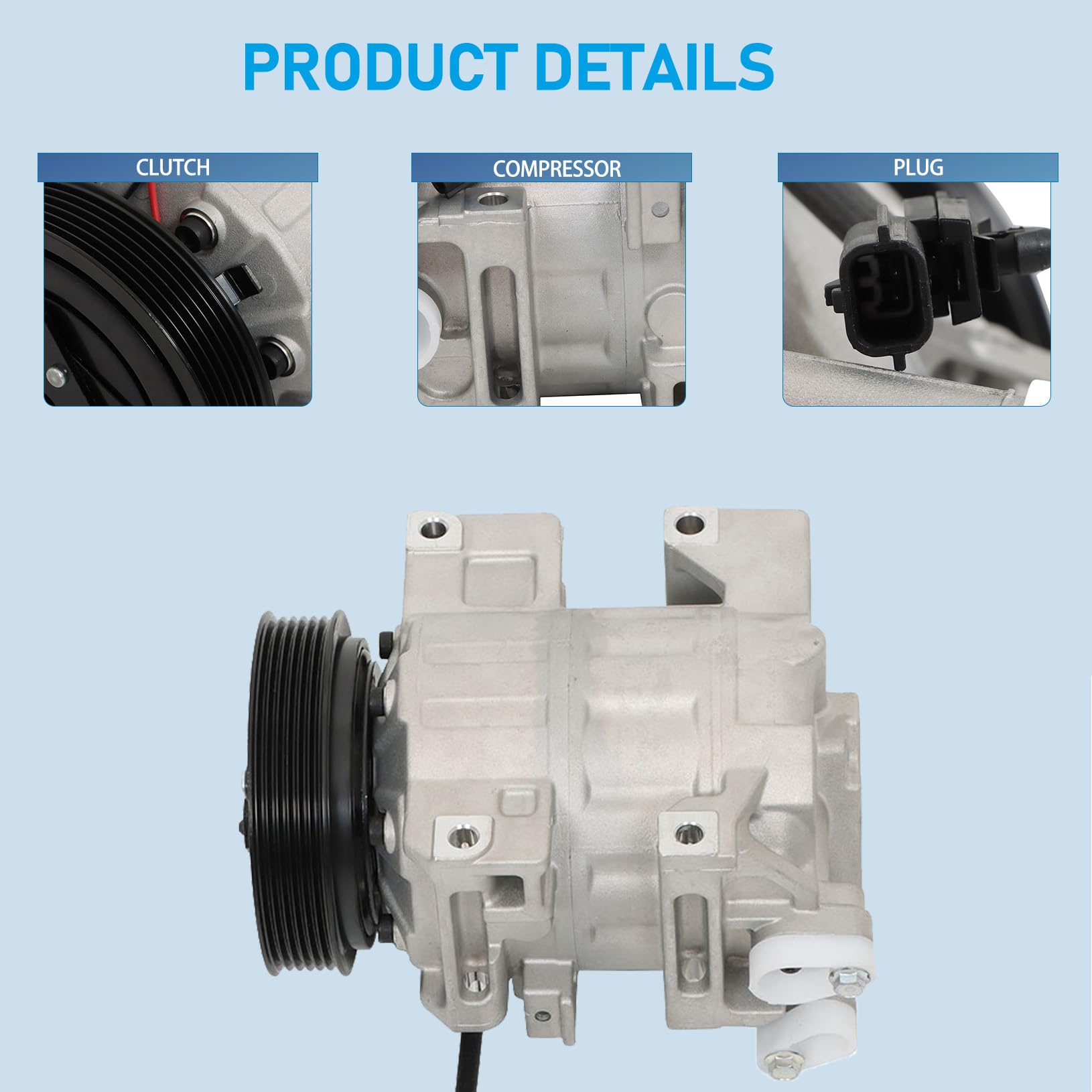 For Nissan Altima Sentra 2007-2012 2.5L - AC Compressor OEw#CO 10886C - View #3