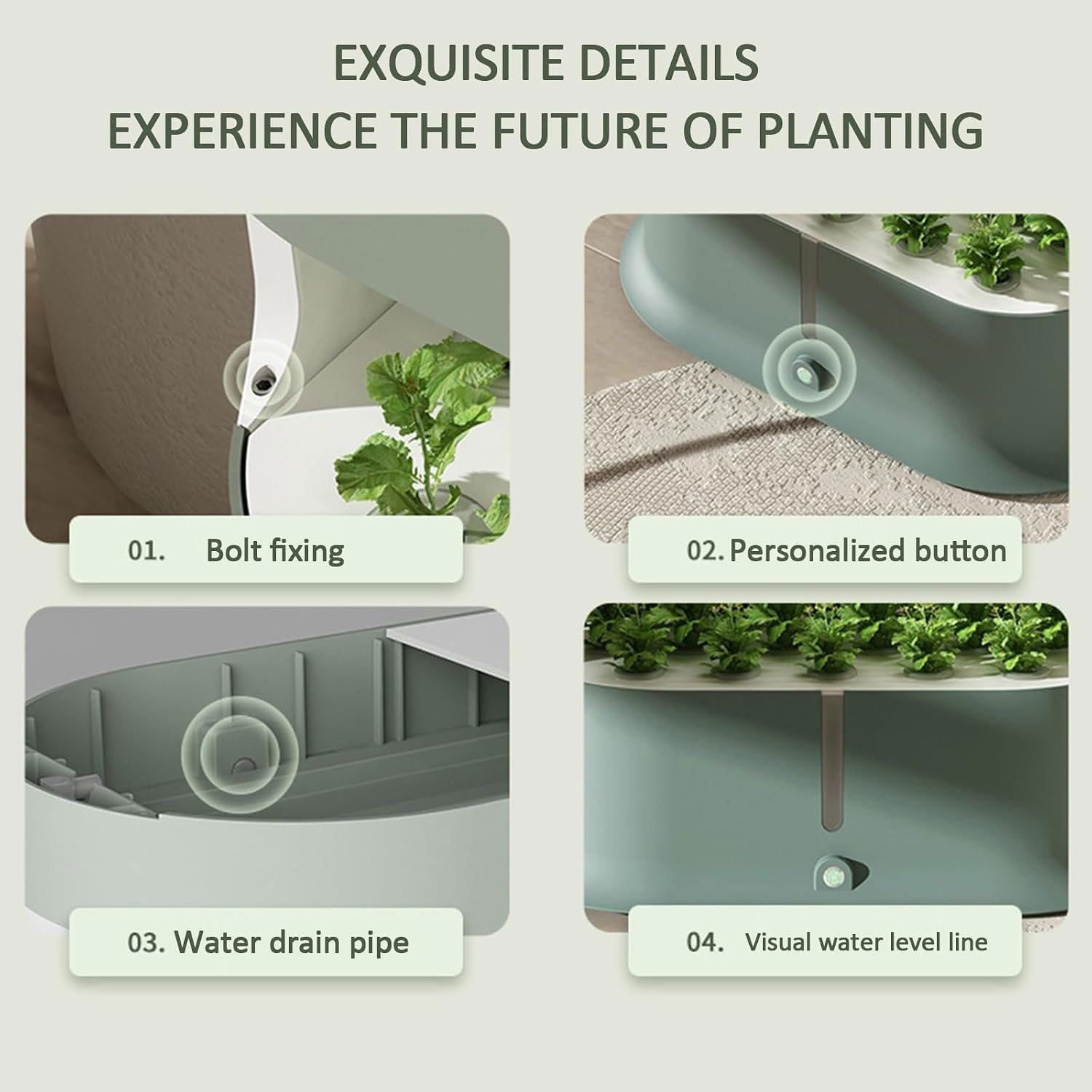 Système de Culture hydroponique d'intérieur, Tour hydroponique avec Lampes de Culture LED à Complet, télécommande, Cycle de l'eau, for Herbes, Plantes, légumes, Fruits, Amateurs de Jardinage(White)