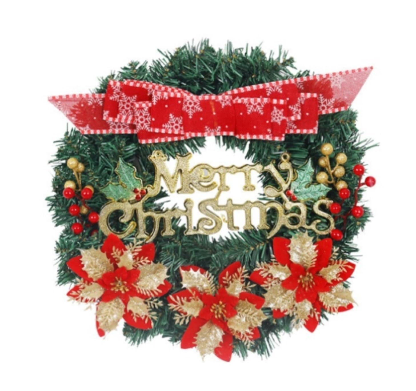Winterkranz Dekokranz Weihnachtskranz Haustür Weihnachtsdekoration Innen- Und Außendekoration Adventskranz Christbaumschmuck(7 3/8)