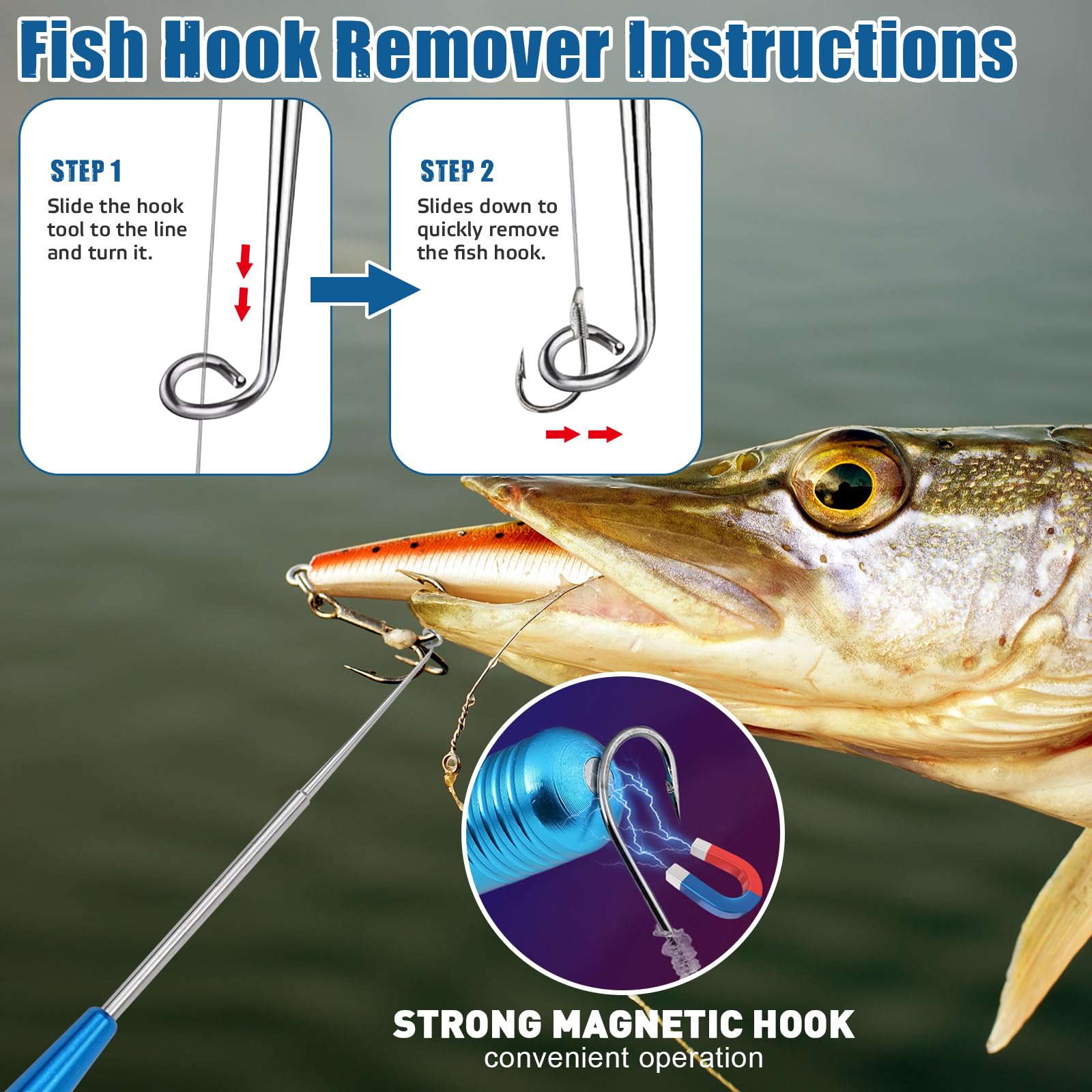 GNHG Angelzange Set Edelstahl - Hakenlöser, Totschläger, Multifunktionszange Für Angler