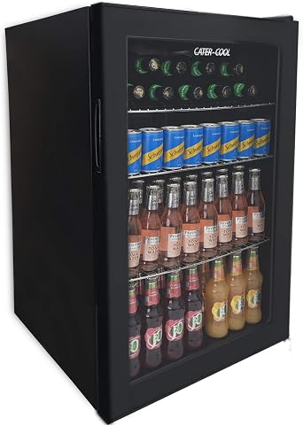 115ltr Single Door Black Eco Bottle Cooler UK Mainland Only [Energy Class E]