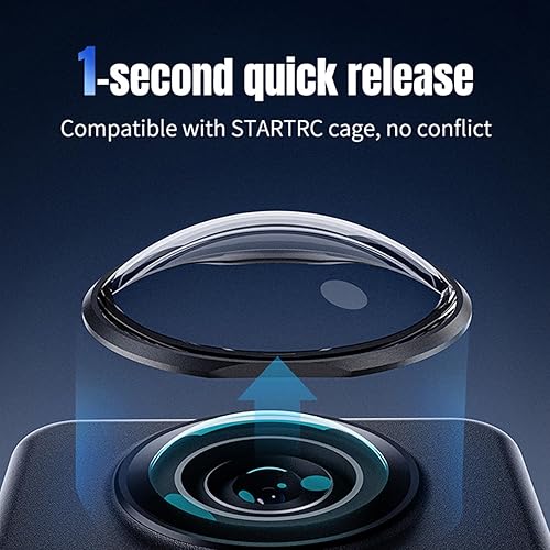 Miniatura 4 de Cubierta protectora de lente para cámara DJI Osmo 360, protector de lente a presión de PC duro compatible con DJI Osmo 360 Accesorios de cámara de