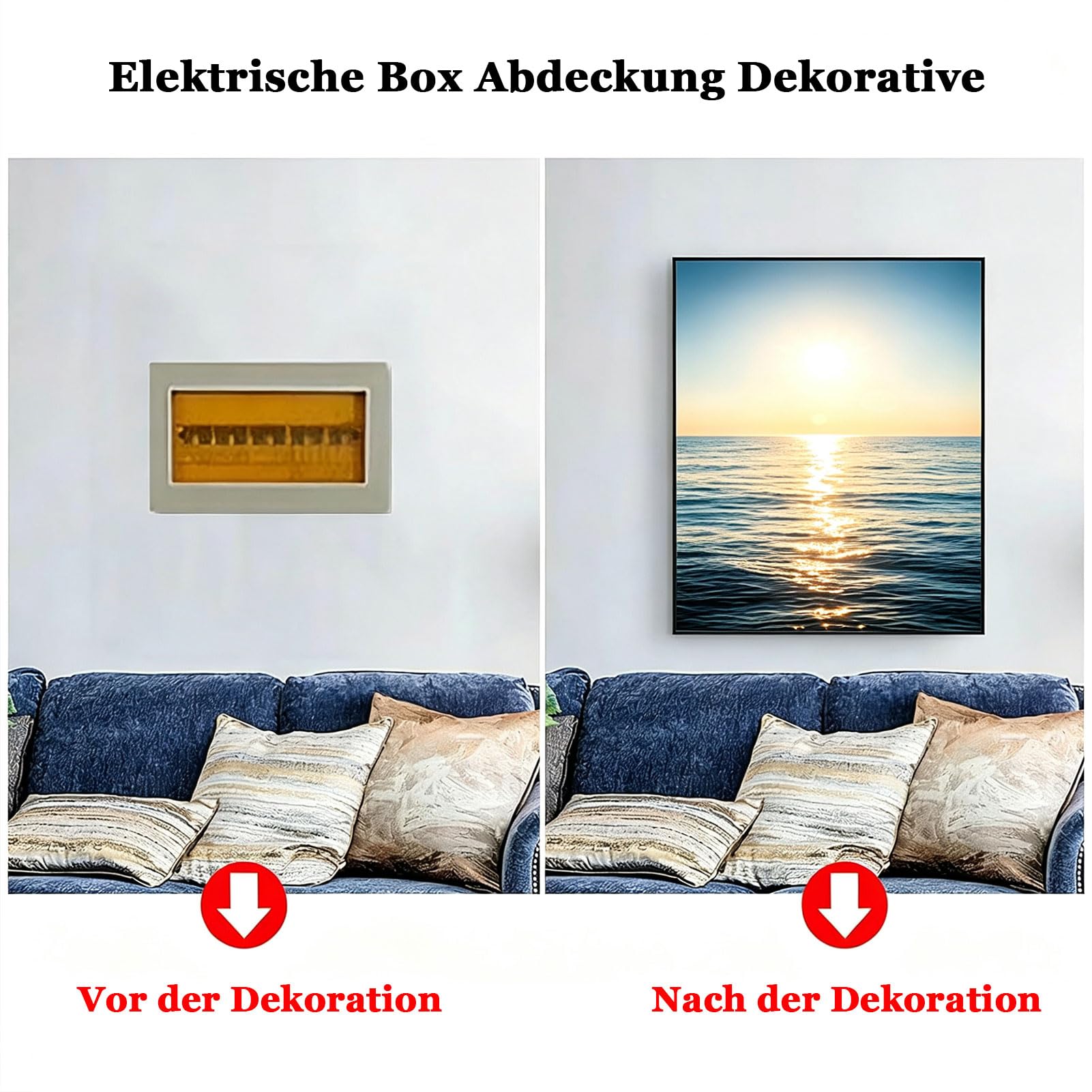 Dekorative Sicherungskasten Abdeckung, 40x60cm Stromkasten Verkleidung