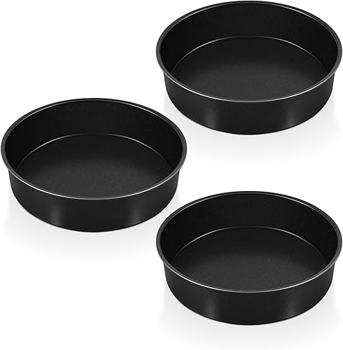 Miniatura 9 de P&P CHEF - Juego de 3 moldes redondos antiadherentes de 9.5 pulgadas para pasteles de capas, perfectos para cumpleaños, Navidad, núcleo de acero