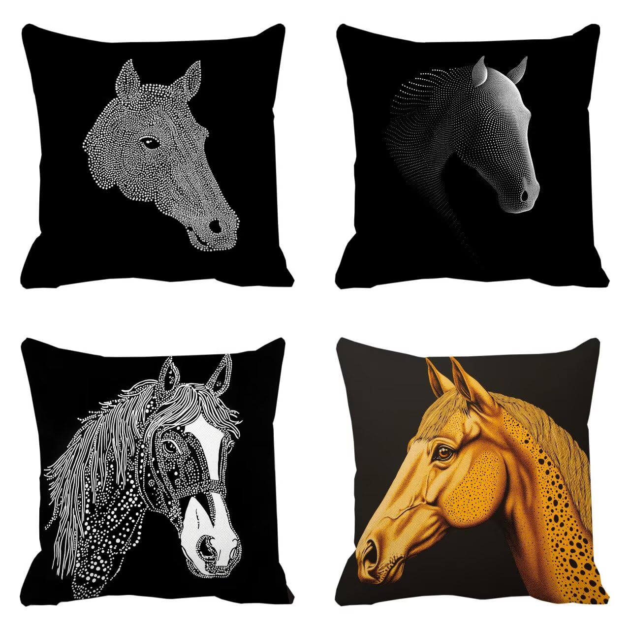 Coussin carré d'extérieur m-259 : housse de canapé noire lavable pour protéger et décorer
