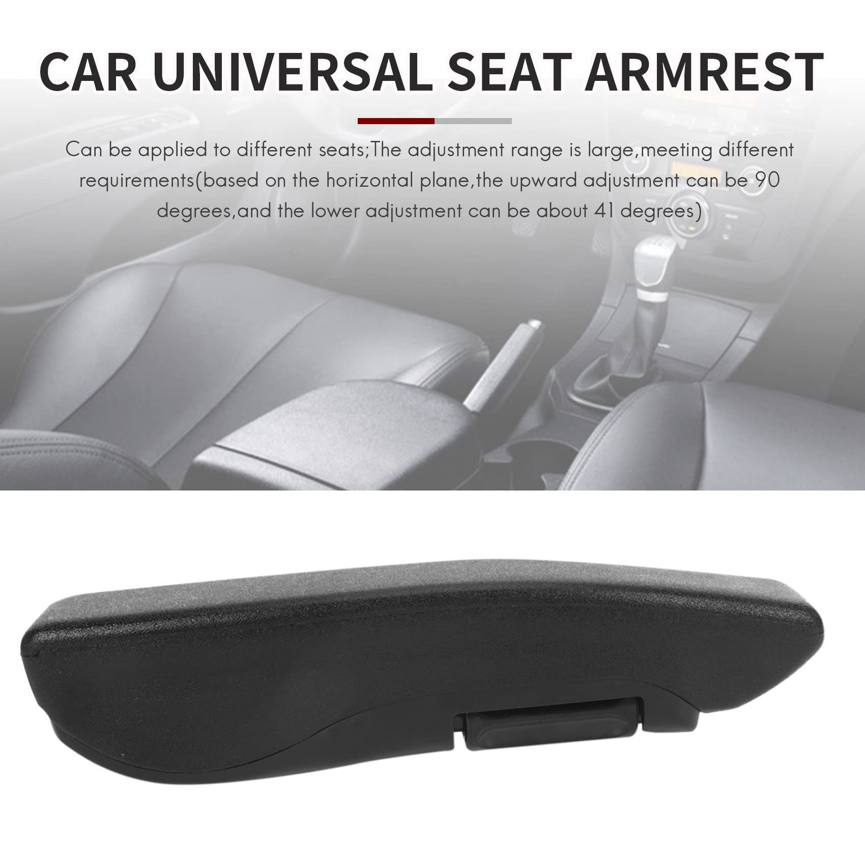 Accoudoir Universel Gaqnzjx Pour Siège Voiture/Camping-Car - Réglable, Noir | Confort Conduite