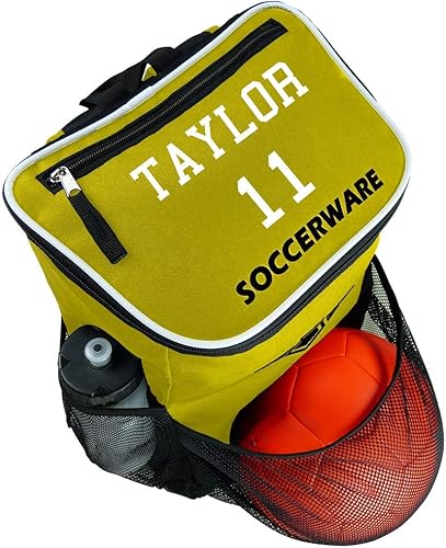 Miniatura 7 de Mochila de fútbol con compartimento para pelotas - Para niños y niñas  La bolsa se adapta a todos los equipos de fútbol y equipo de gimnasio (negro)