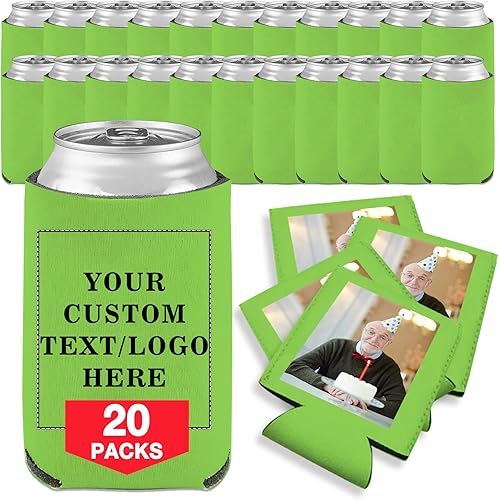 Miniatura 10 de Enfriadores de latas personalizados con aislamiento a granel, funda de cerveza plegable, soporte para botellas de bebidas, logotipo, boda, fiesta de