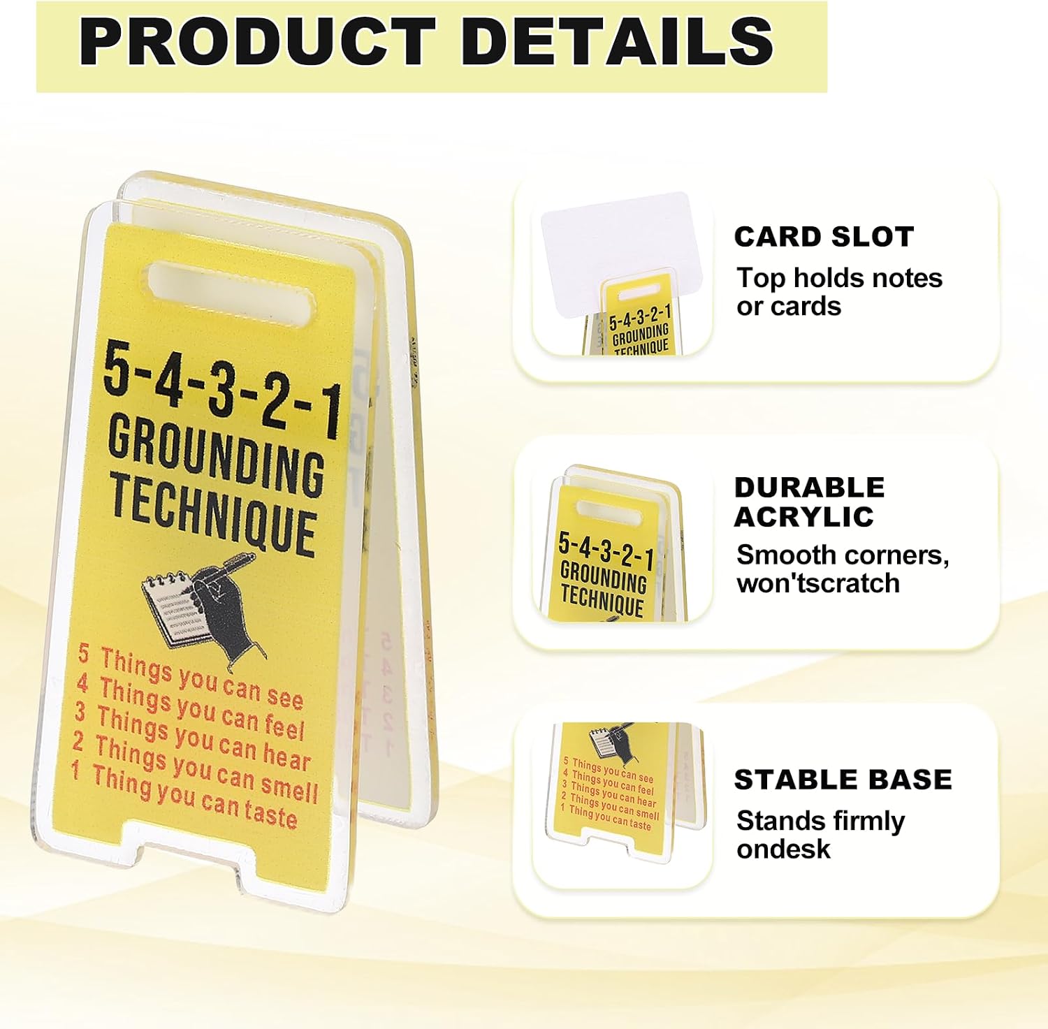 PATIKIL 6Pcs Funny Note Holder Clips, Acrylic Humorous Desk Sign Sticky Note Holder for Office Gifts Coworkers Employees Friends, Yellow Virtual Meeting Set-13
