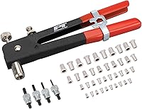 Performance Tool 45pc MM Threaded Insert Rivet Kit - Versatile Mandrels for Metal, Plastic & Fiberglass Repairs