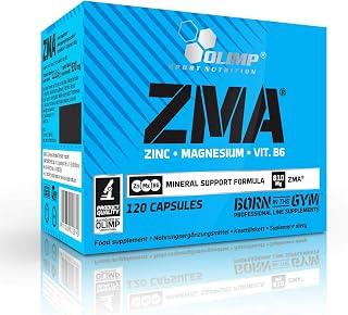 ZMA | Testosterone Booster for Men | Mineral Anabolic Food Supplement | Zinc Magnesium Vitamin B6 (120 Capsules)