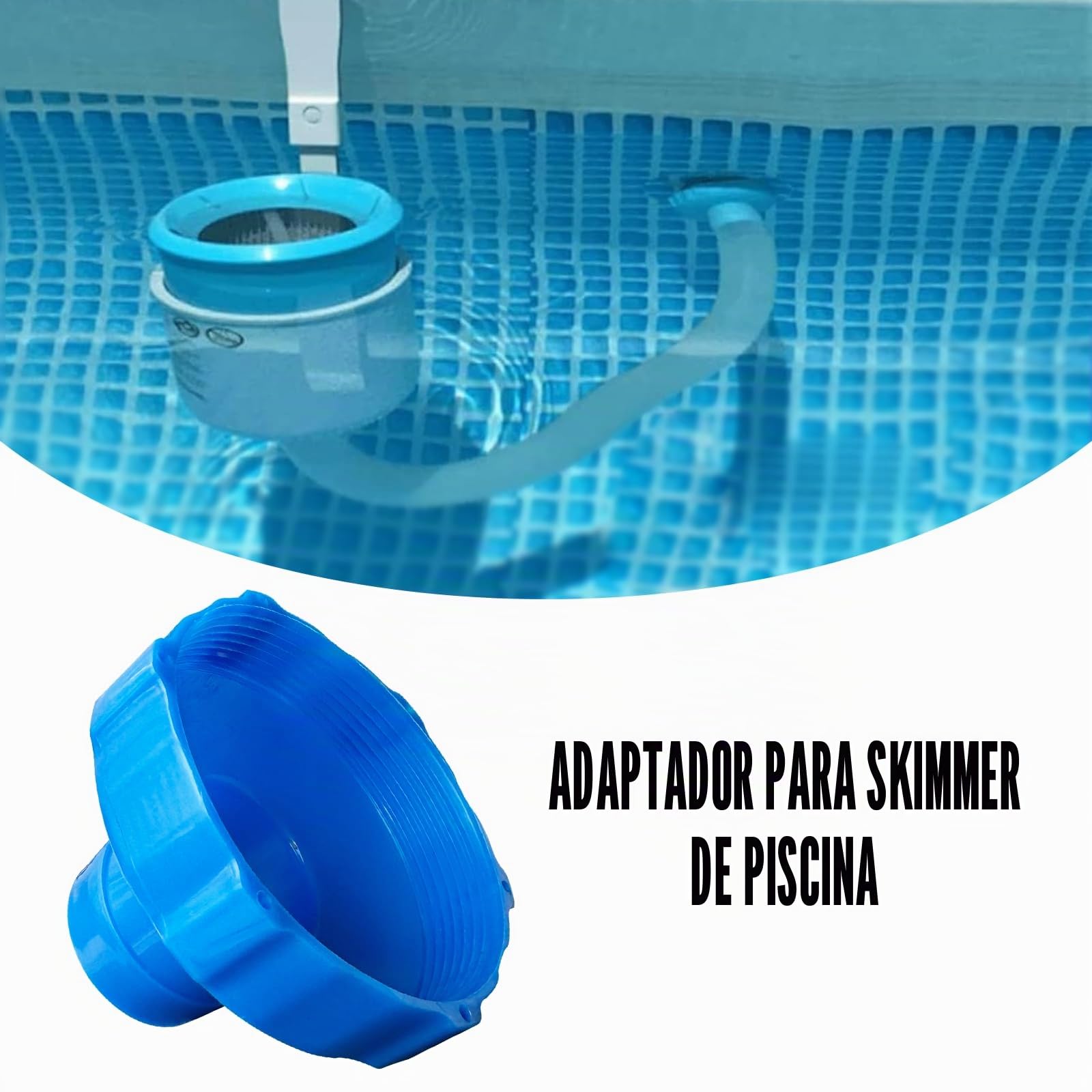2 pcs Adaptador para manguera de skimmer, pequeño adaptador de manguera de filtro, para piscina sobre el suelo Skimmer Kit