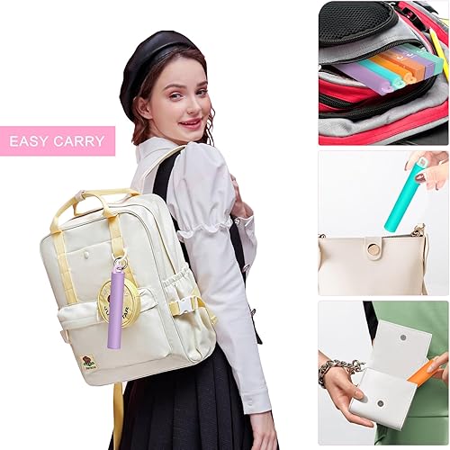 Miniatura 6 de FYY Pajitas reutilizables, paquete de 3 popotes plegables de acero inoxidable con cepillo de limpieza y puntas de silicona, pajitas telescópicas