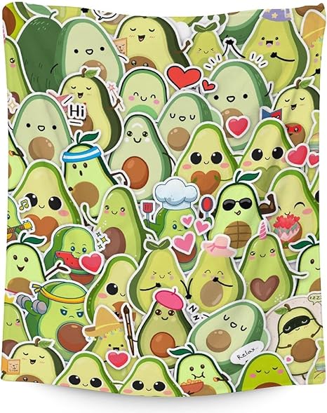 Blanket for Girls - 40"x50" Cute Avocado Throw Gifts - Colorful Soft Fuzzy Blankets for Bed, Couch & Living Room