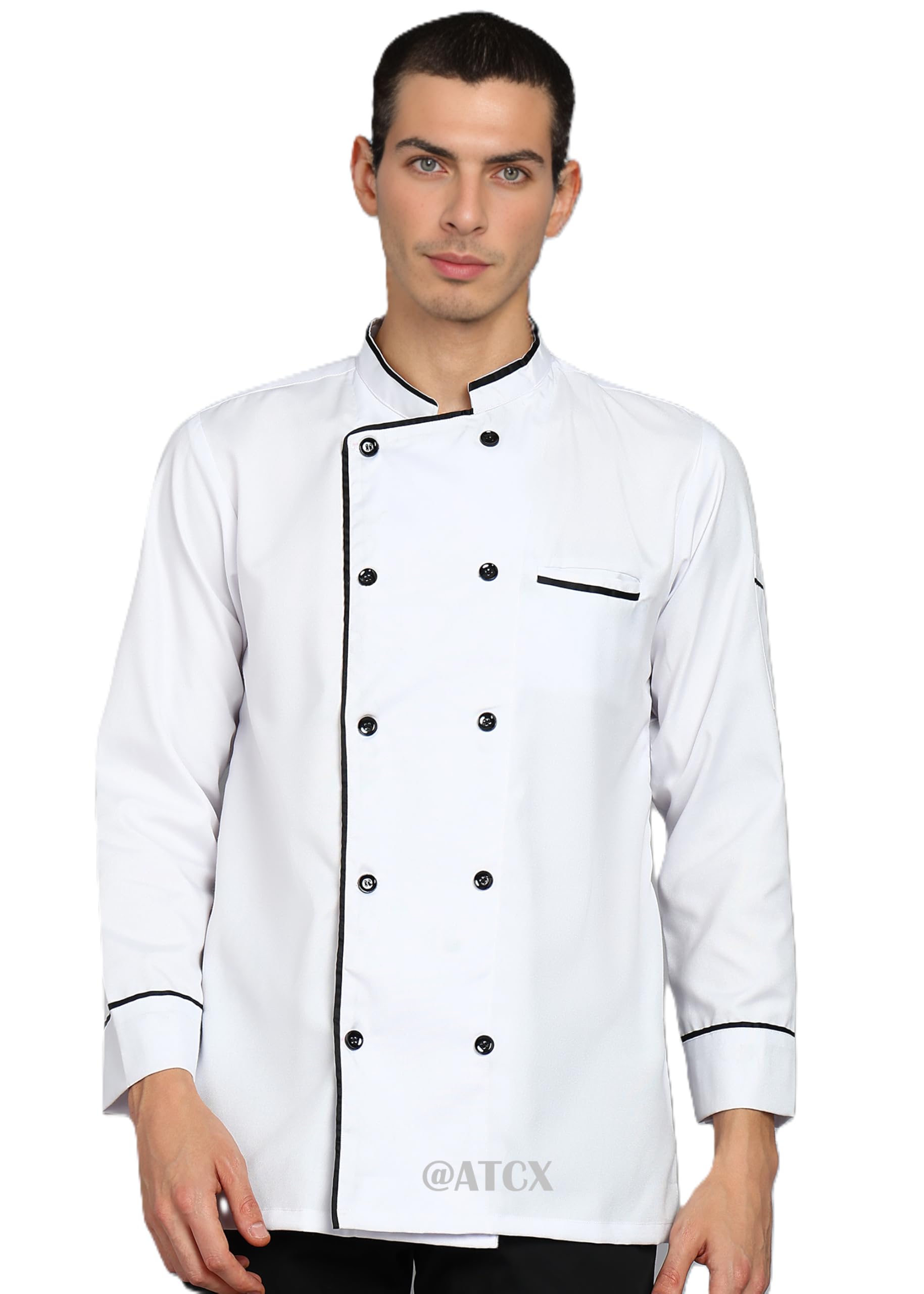 ATCXFull Sleeve Chef Coat For Men Detachable Poly/Cotton Chef Coat For Men Women