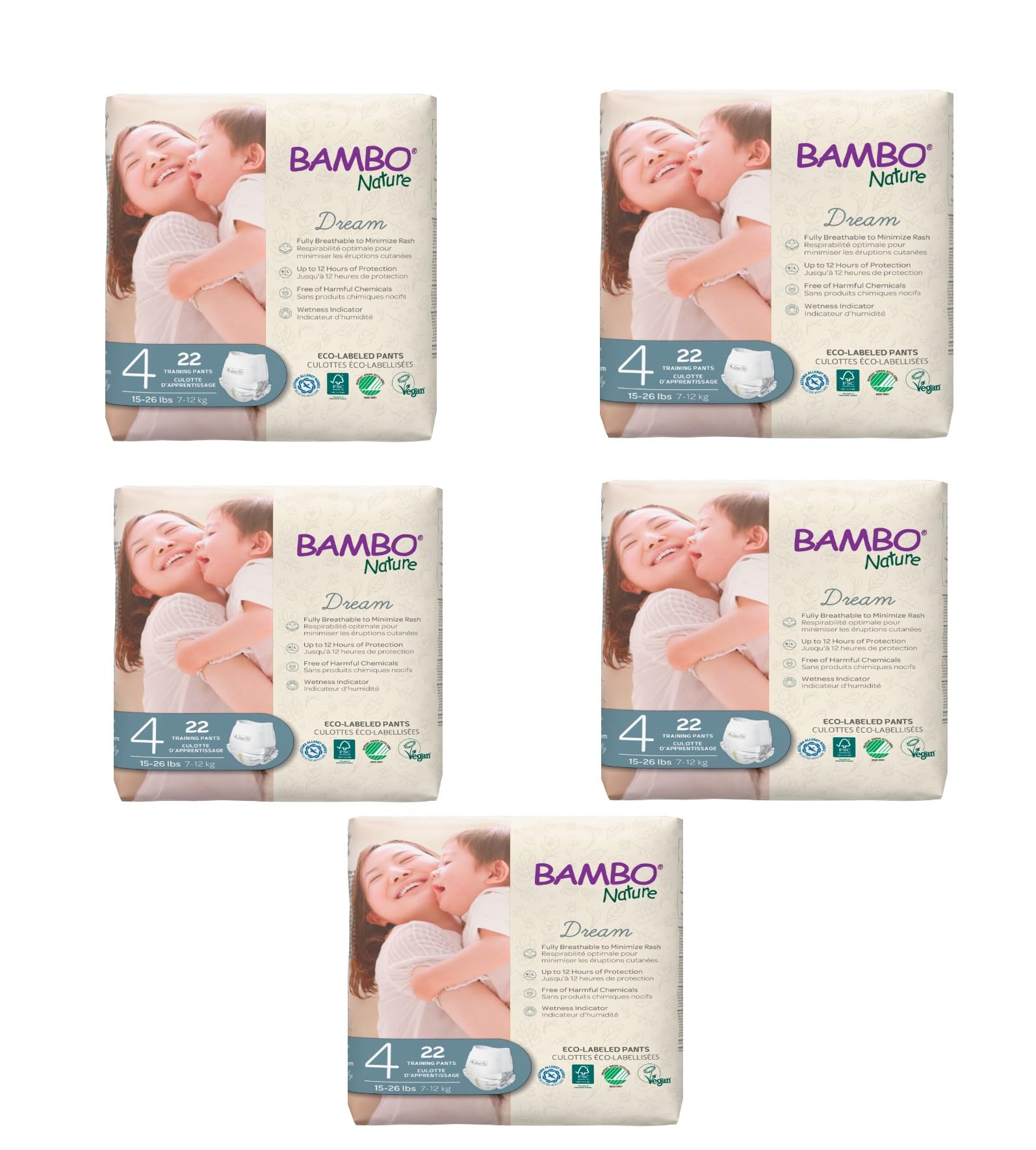 Eco-Friendly Pants Diapers, Size 4,Maga Pack,7-12kg(110 pants)