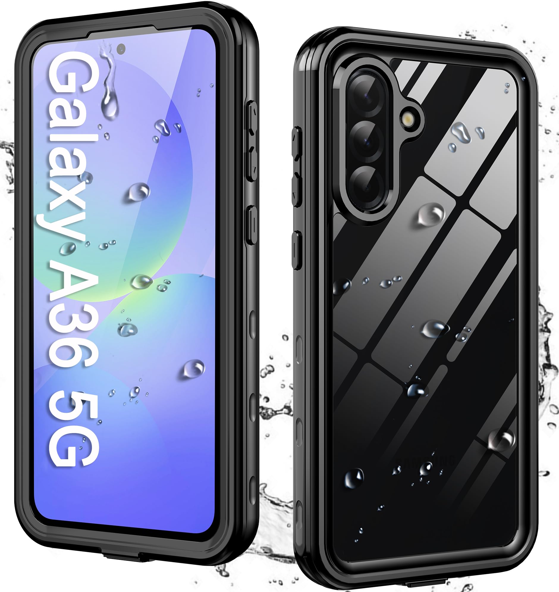 Amazon.com: for Samsung Galaxy A37 A36 5G Phone Case with Built-in Screen  Protector, Waterproof Case Rugged Full Body Underwater Dustproof Shockproof  Drop Proof Protective Cover for Samsung A37 A36 5G, Black :