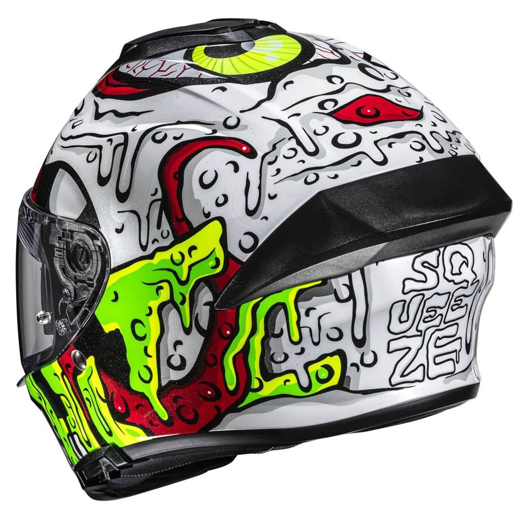 Casco de Moto Integral HJC C71 Designed Squeeze Multicolor con Visor Solar | Unisex Hombre y Mujer Homologado ECE 22.06