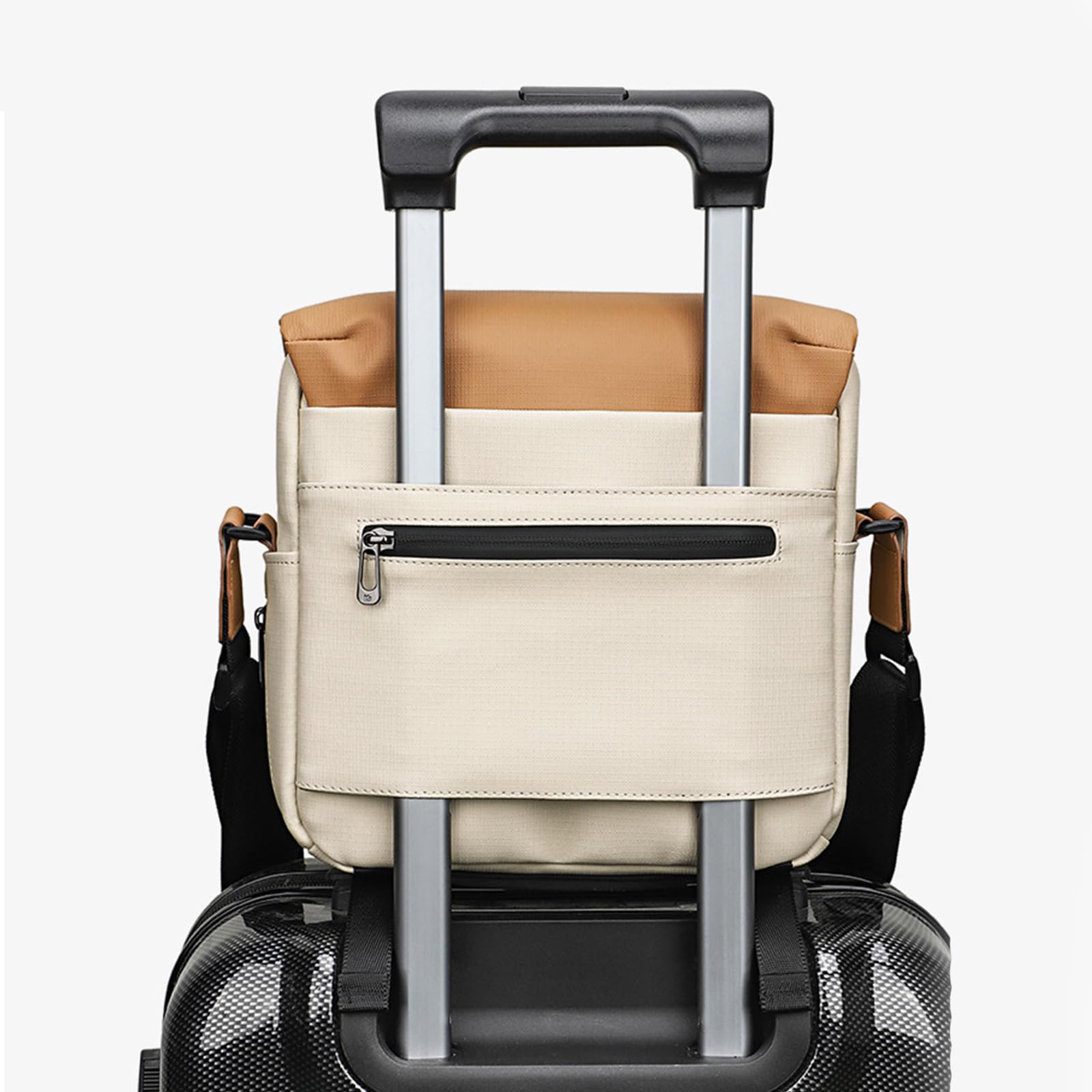Funda de hombro para cámara con compartimentos protectores y espaciosa bolsa cruzada ajustable interior de tela para cámara universitaria