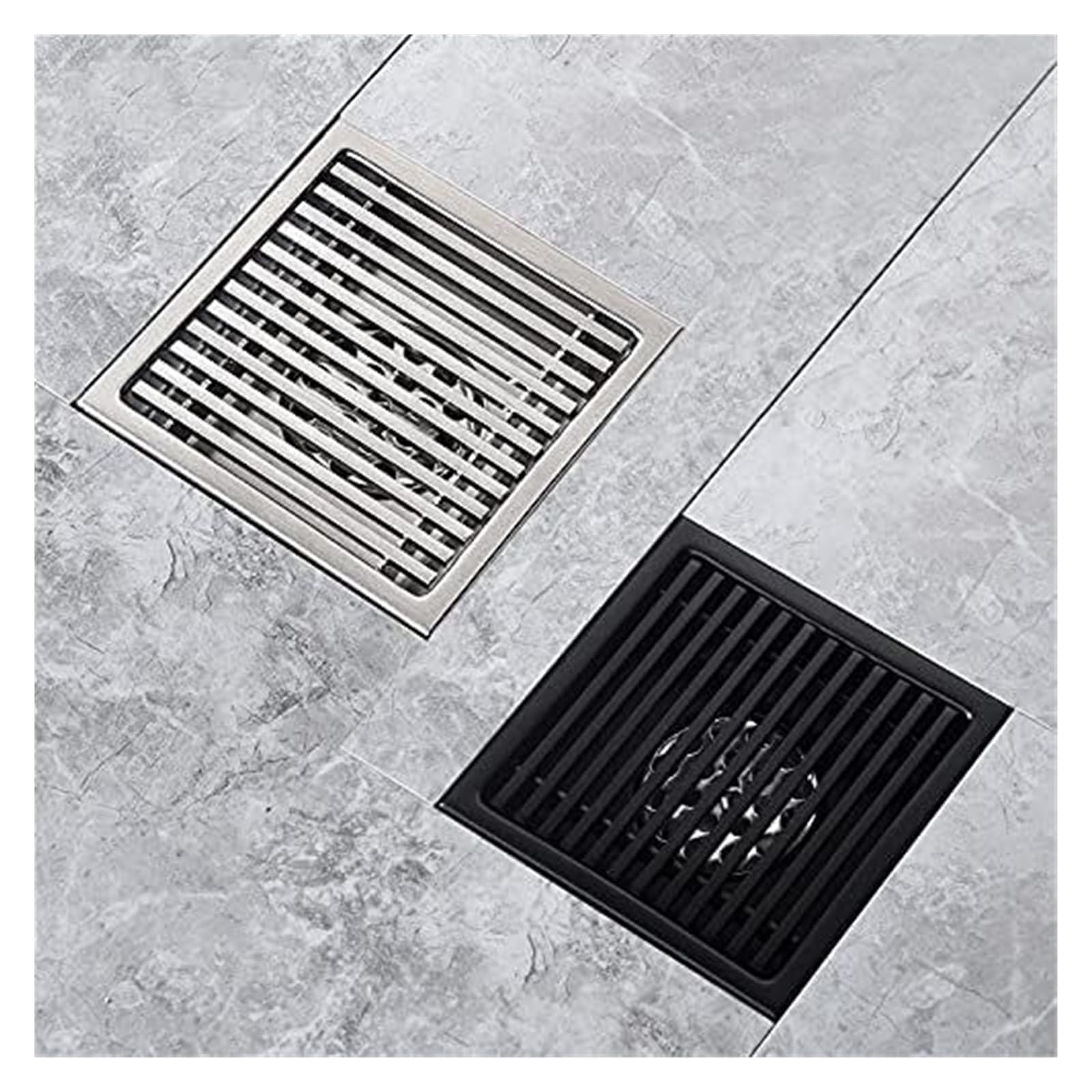 Odpływ podłogowy chromowany, odpływ podłogowy ze stali nierdzewnej, odpływ prysznicowy, 1 szt. Odpływ podłogowy prysznica Stal nierdzewna 15 cm Liniowy przeciwzapachowy długi odpływ podłogowy Łazienka