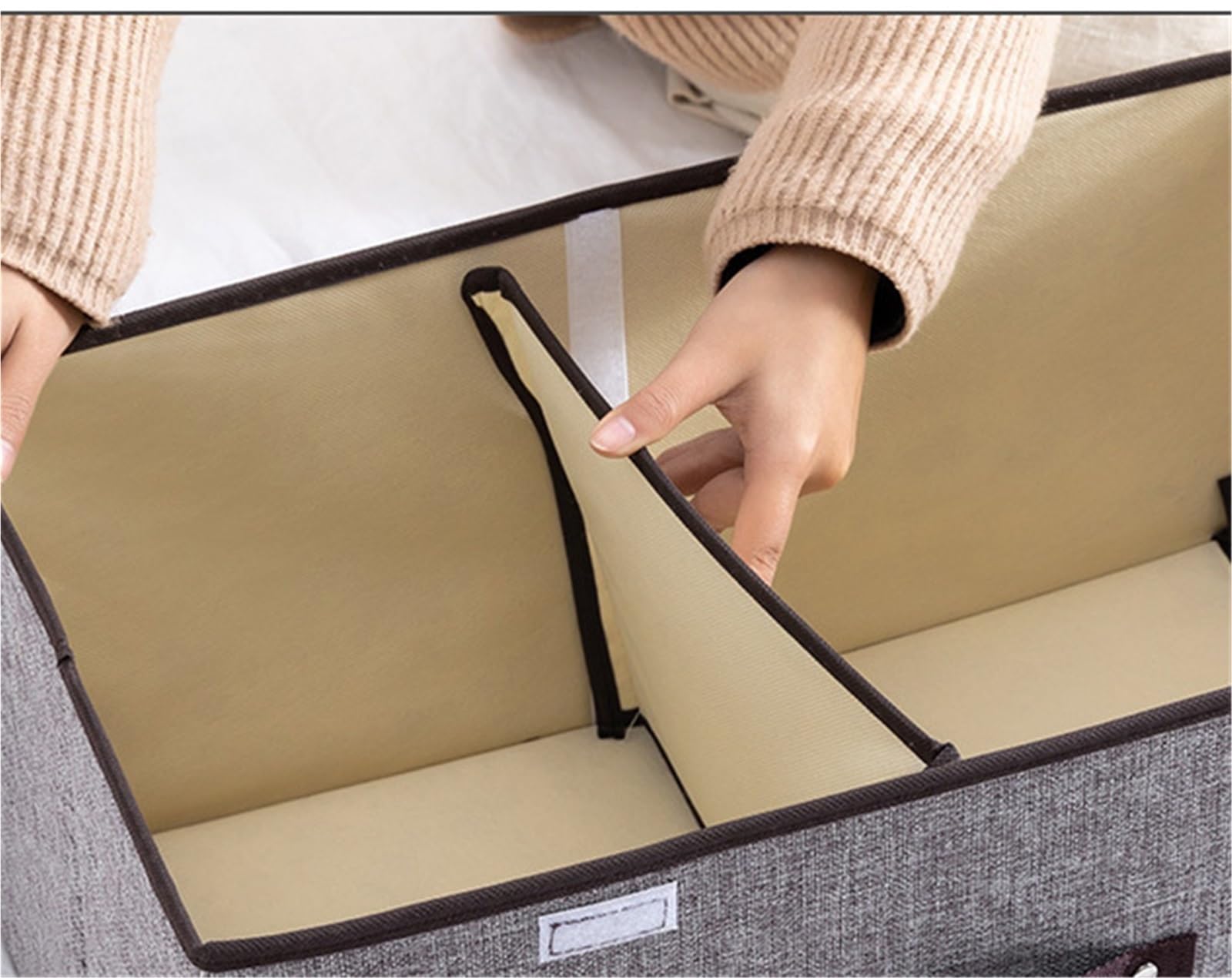 Organizador Armario Cajas Almacenaje Bolsa De Almacenamiento, Mantas, Edredones, Ropa De Invierno, Caja De Almacenamiento Plegable con Asa Bolsas para Guardar Ropa(Grün,50x30x25cm)