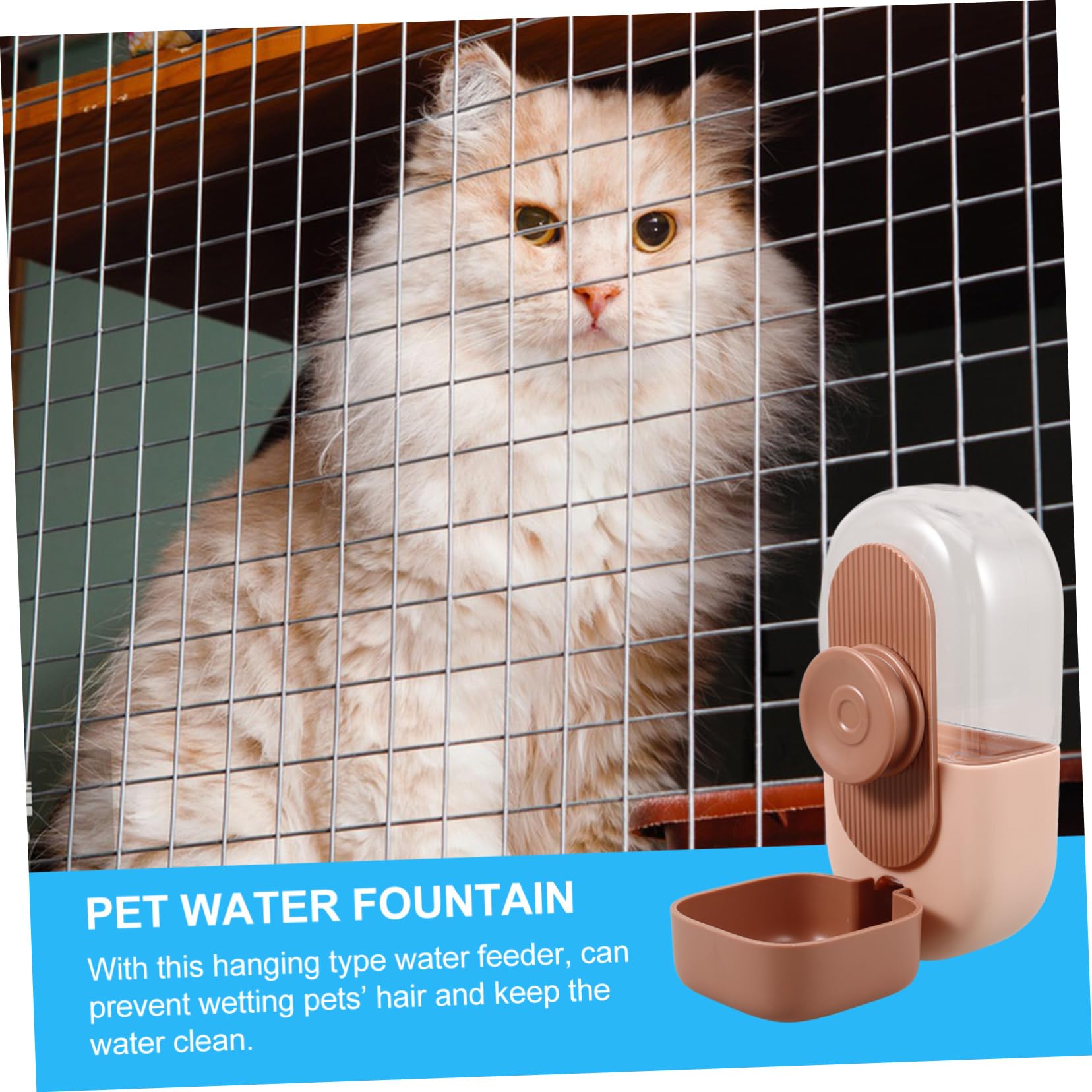 SUPVOX 5pièces Distributeur Automatique Eau pour Animaux Abreuvoir Suspendu pour Chien Et Chat Fontaine Hydratation Pratique Design Antidérapant Fuite pour Cages Et Réduits