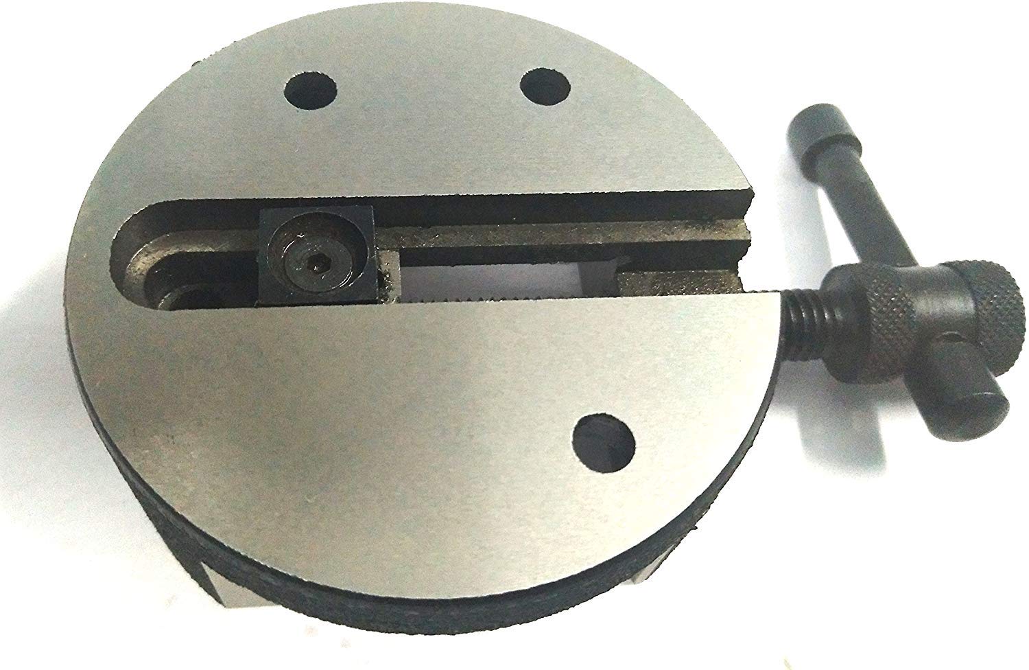 Indicizzazione di fresatura 10,2 cm/100 mm tavola rotante di precisione orizzontale verticale con contropunta adatta, kit morsa M6 e morsa rotonda (con mandrino indipendente da 70 mm 4 JAW)