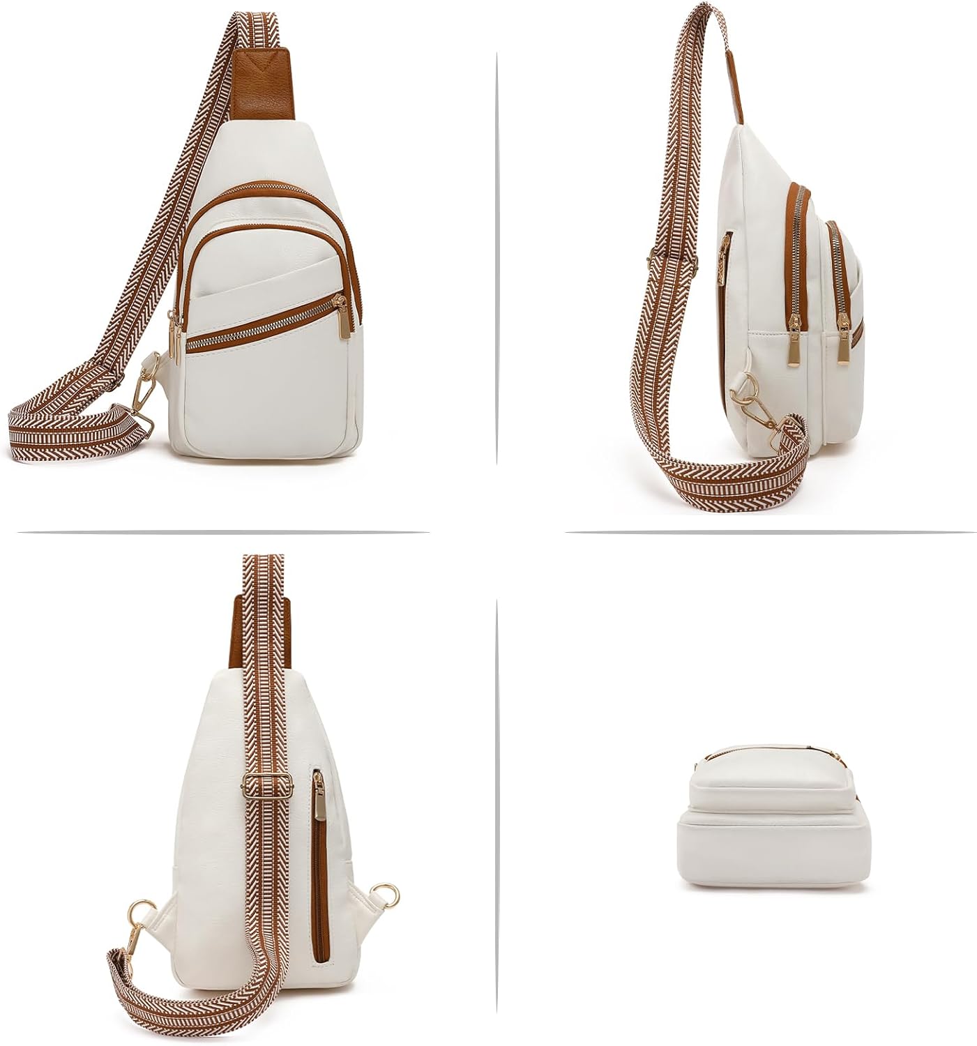 GAEKEAO Crossbody Sling Bag for Women, Leather Crossbody Bags Fanny Packs for Women, Travel Cross Body Bag Chest Bag Womens Crossbody Purse - Image 6