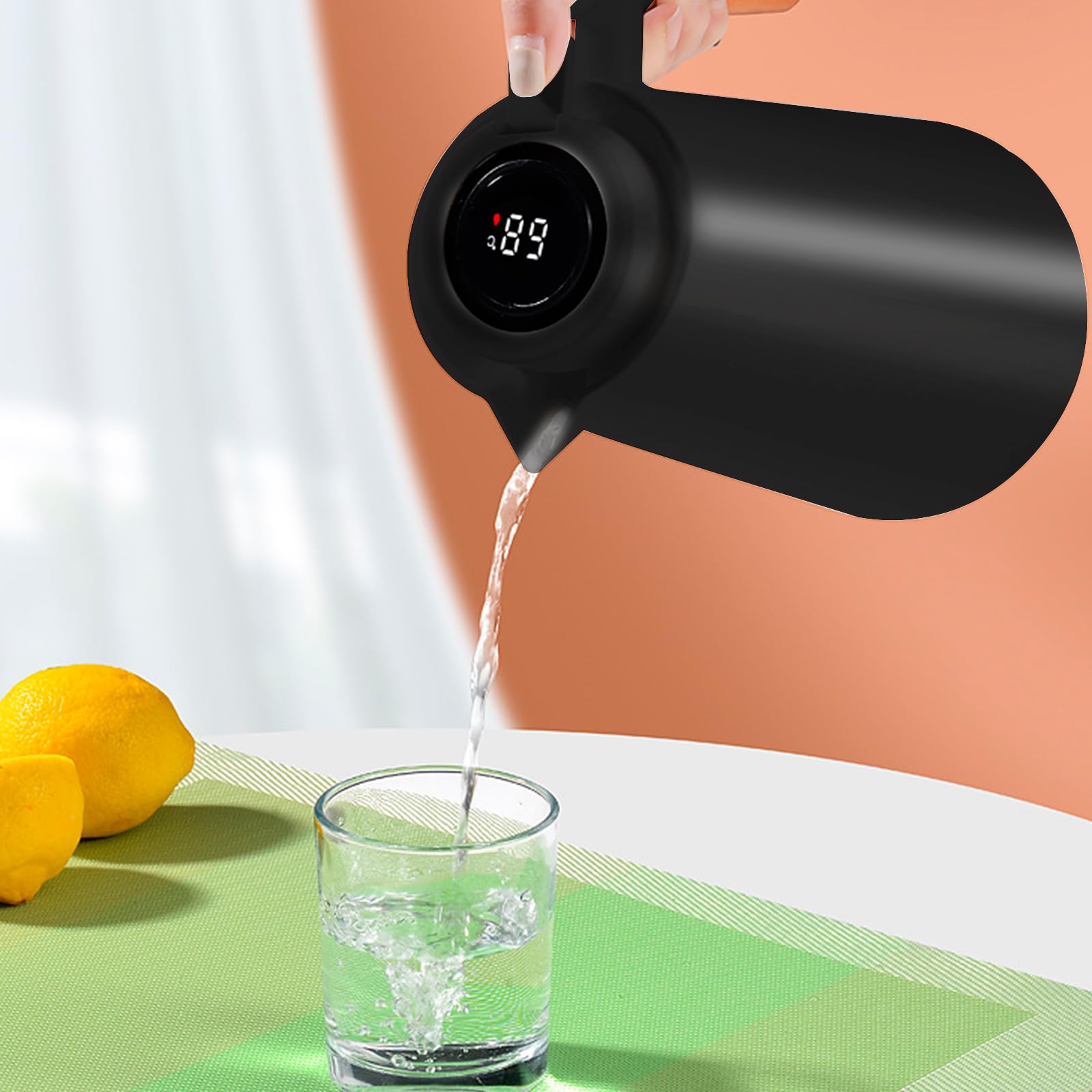 Caraffa Termica 1L In Acciaio Inox 316 Con Display Temperatura – Distributore Per Caffè E Tè Caldi, Isolamento Sottovuoto, Per Ufficio E Casa