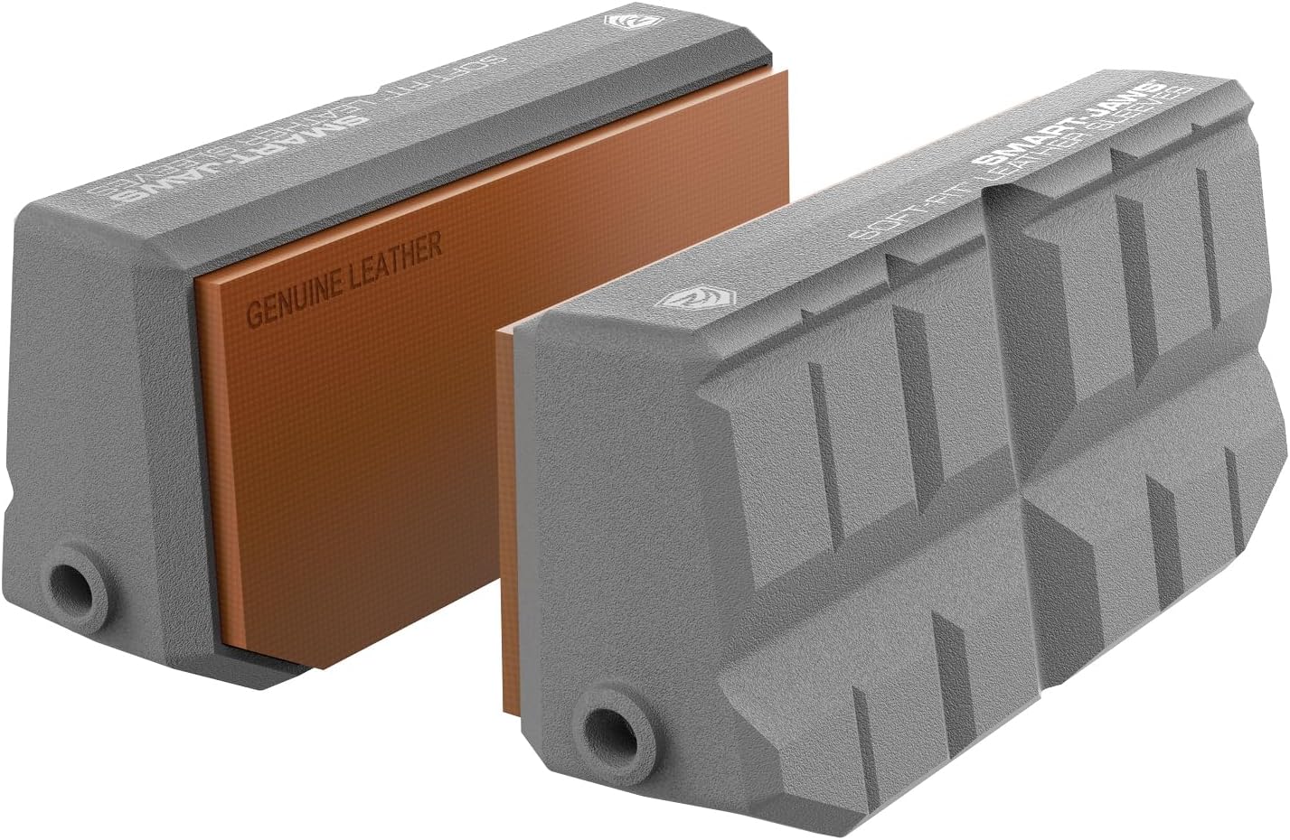 Real Avid Smart Jaws | Upgraded Vise Jaws | Versatile Vise Jaw Pads for Optimal Secure Fit on Variety of Shapes and Sizes (Soft-Fit Leather Sleeves)