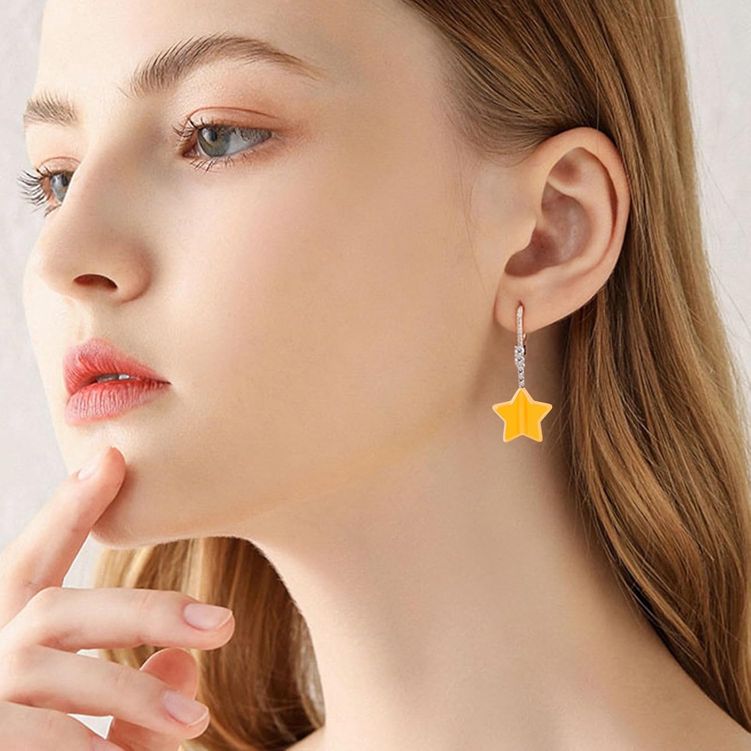 EVERMARKET Star Shape Bracelets - 100 Pcs Acrylic Star Beads for Jewelry Making, DIY Crafts and Accessories (11mm, Orange) - Image 5