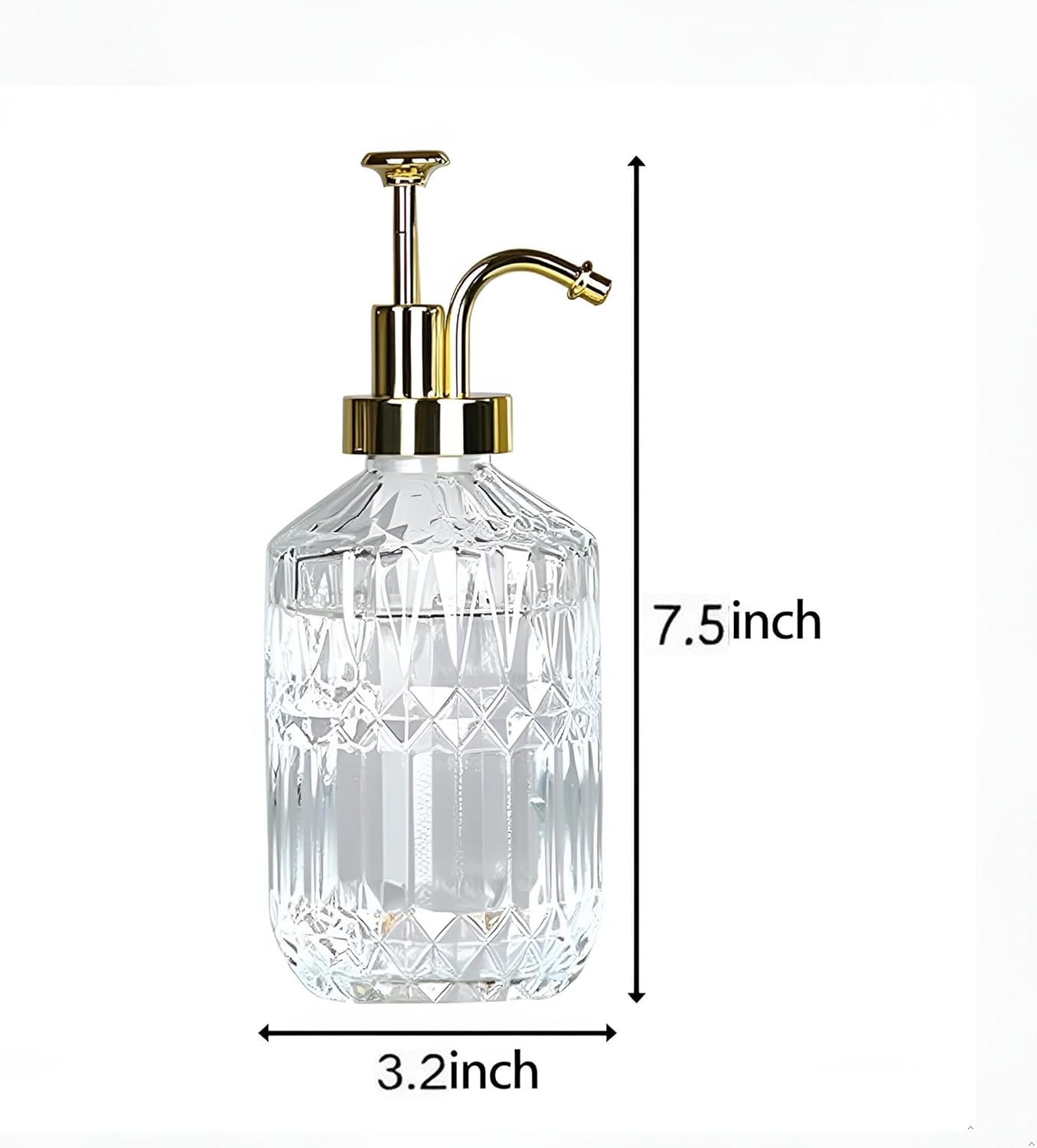 Glass Pump Soap Dispenser Kitchen Hand Soap Dispenser Sour Cream Dispenser Rustproof Pump Dispenser for Kitchen Bathroom - Image 4
