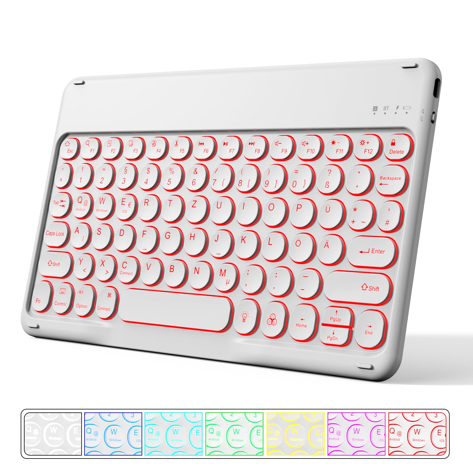 GKABXY Hülle mit Tastatur für iPad Air 11 Zoll 2025 2024 (M3/M2), iPad Air 5 4 2022/2020 10,9 Zoll, Soft TPU Rückschale mit Stifthalte, magnetisch Abnehmbare Folio Tastatur hülle, Gelb