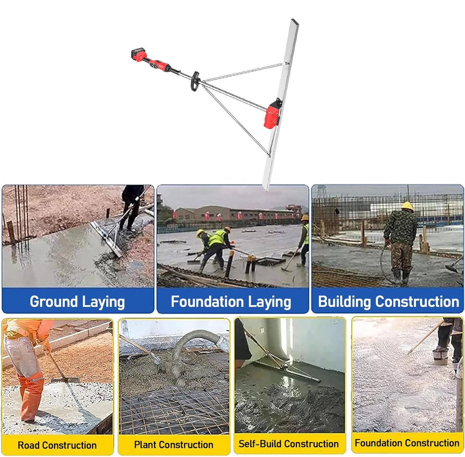 Amazon.co.jp: 電動コンクリートスクリードバイブレーターセット（9段