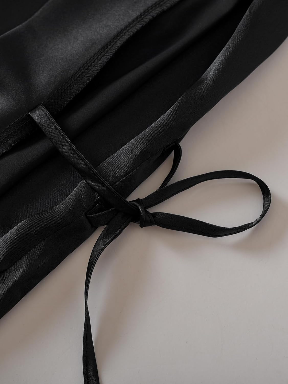 Latuza Women's Petite Silky Satin Robes Petite Length Kimono Bathrobe - Image 6