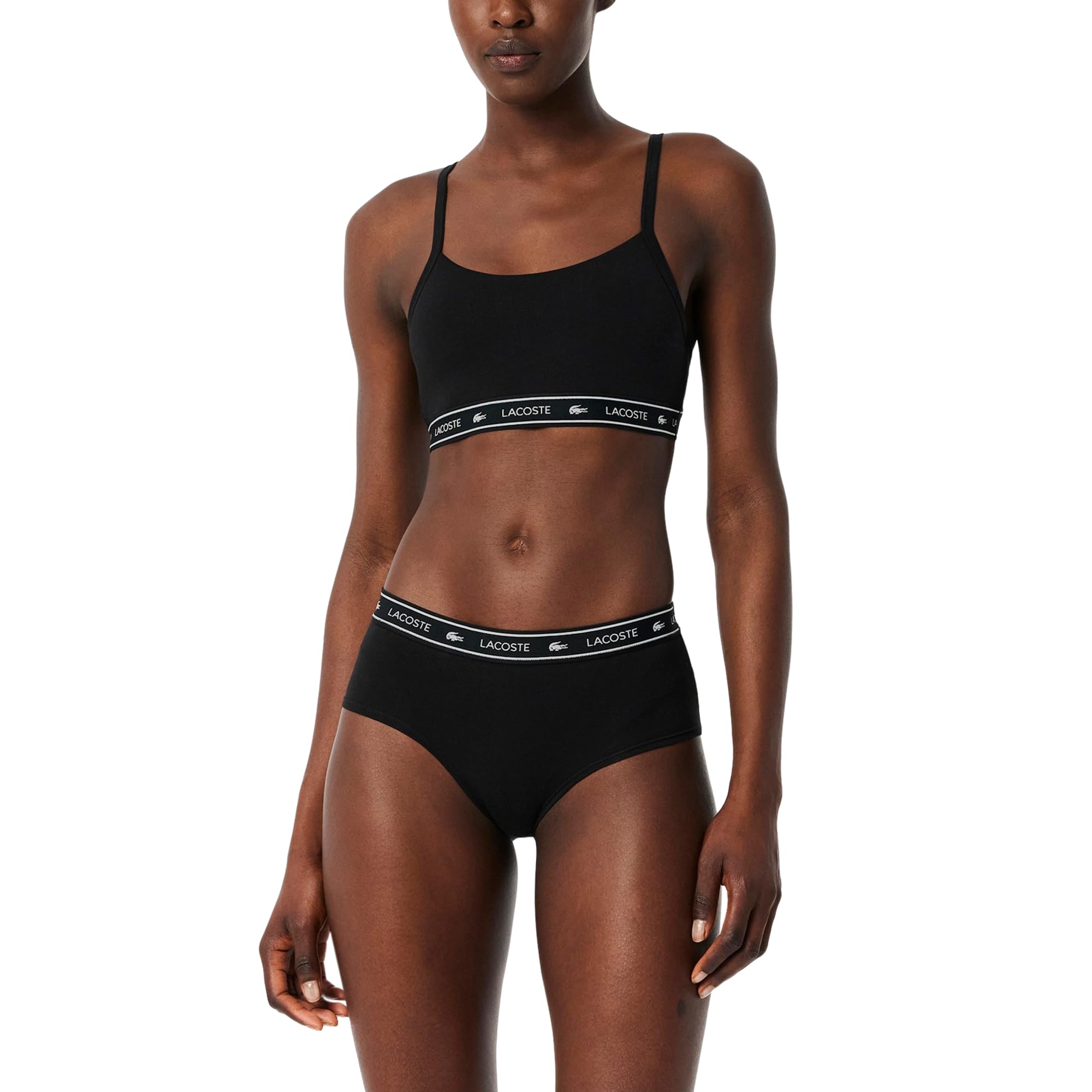 Stretch Cotton Logo Band Bralette