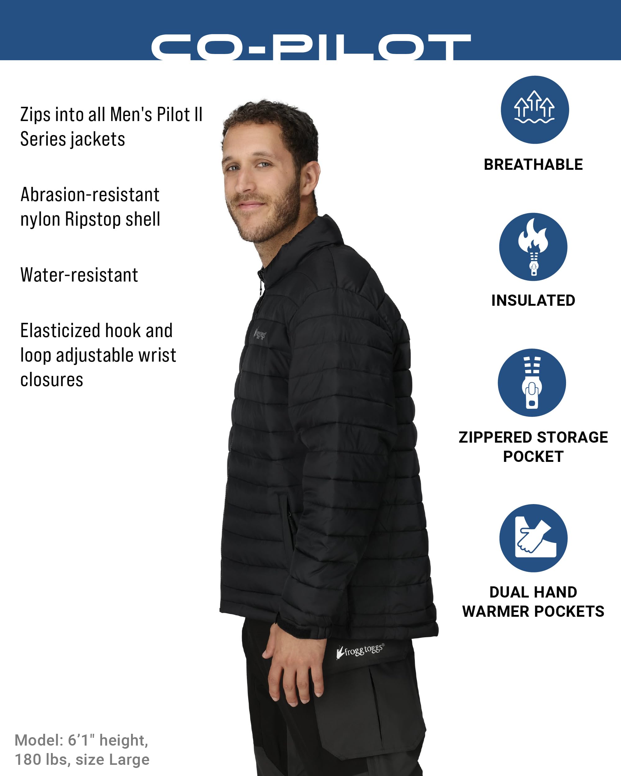 FROGG TOGGS Co-pilot Insulated Puff Jacket Co-Pilot - Chaqueta aislante Hombre (Pack de 1)