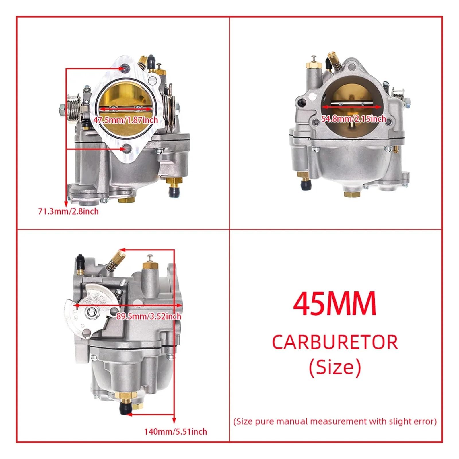 11-0420 Kit carburatore Shorty per Harley CV40- Compatibile con Big per Twin per Super E
