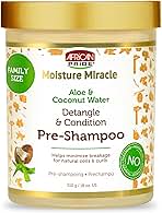 African Pride Moisture Miracle Pre-Shampoo Hair Detangler with Aloe & Coconut Water | Minimizes Breakage, Hydrates & Strengthens | Pre-Poo Treatment for Natural Coils & Curls | 18 oz.