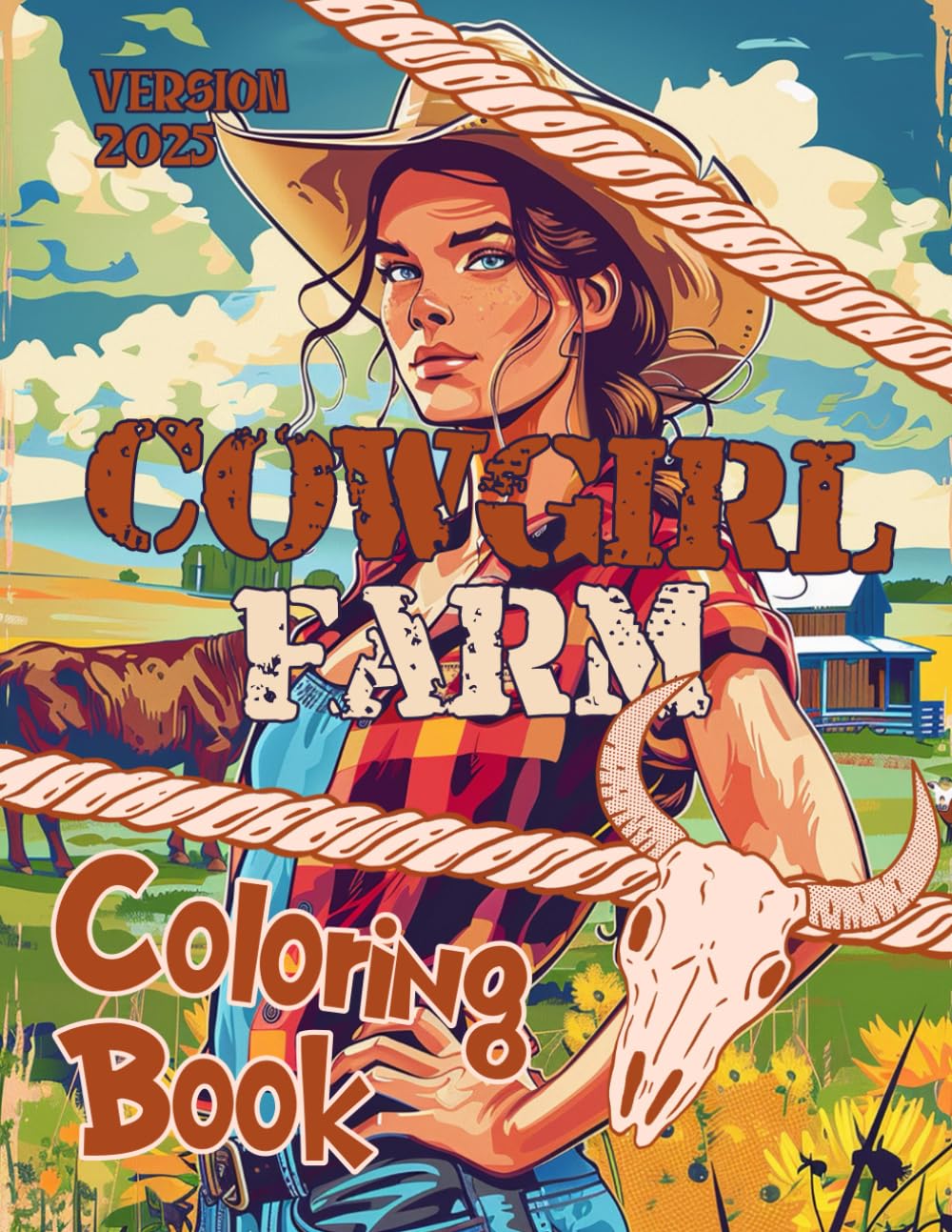 Cowgirl Farm Coloring Book 2025: The Wild In Cowgirls Into Over 45 Illustrates Coloring Pages| For Everyone