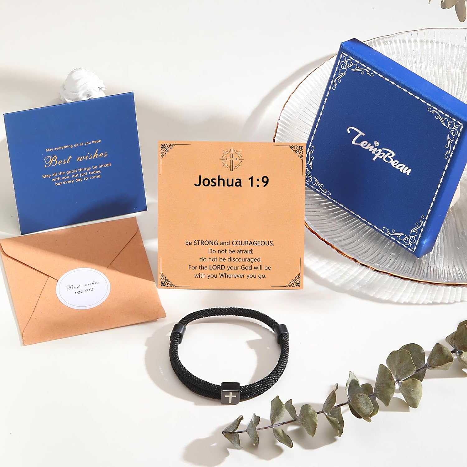 TempBeau Braided Men Rope Cross Bracelet - Adjustable Tree of Life Cord Surfing Bracelet, Handmade Nautical Navy Marine String Bracelet with Metal Knot, Easter Women Bracelets Gifts - Image 6