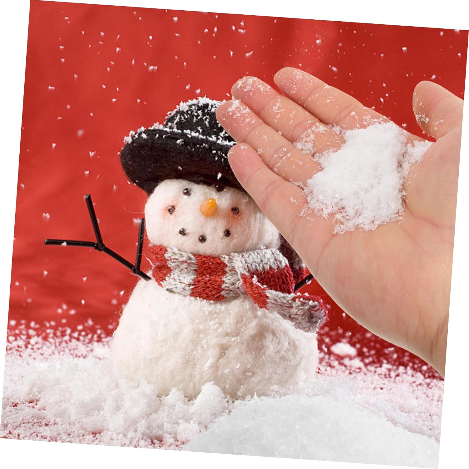 BESTOYARD 1bag Artificial Snow for Christmas Decorations Fake Snow for Crafts Scene Photography Xmas Realistic Snowflakes for Immersive Holiday Atmosphere