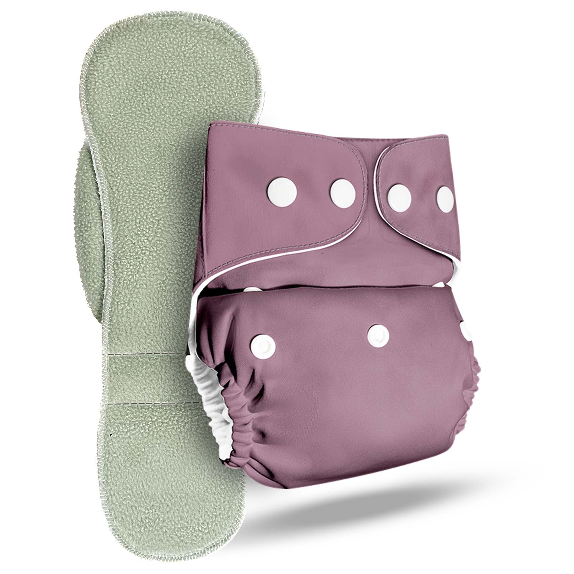 LILTOES Cloth Diapers For New Born Babies 0 to 3 Years | Freesize Adjustable and Reusable | Premium Cloth Nappies Pack of 1 (1 Cloth Diaper + 1 Insert) | (Dusty Rose)