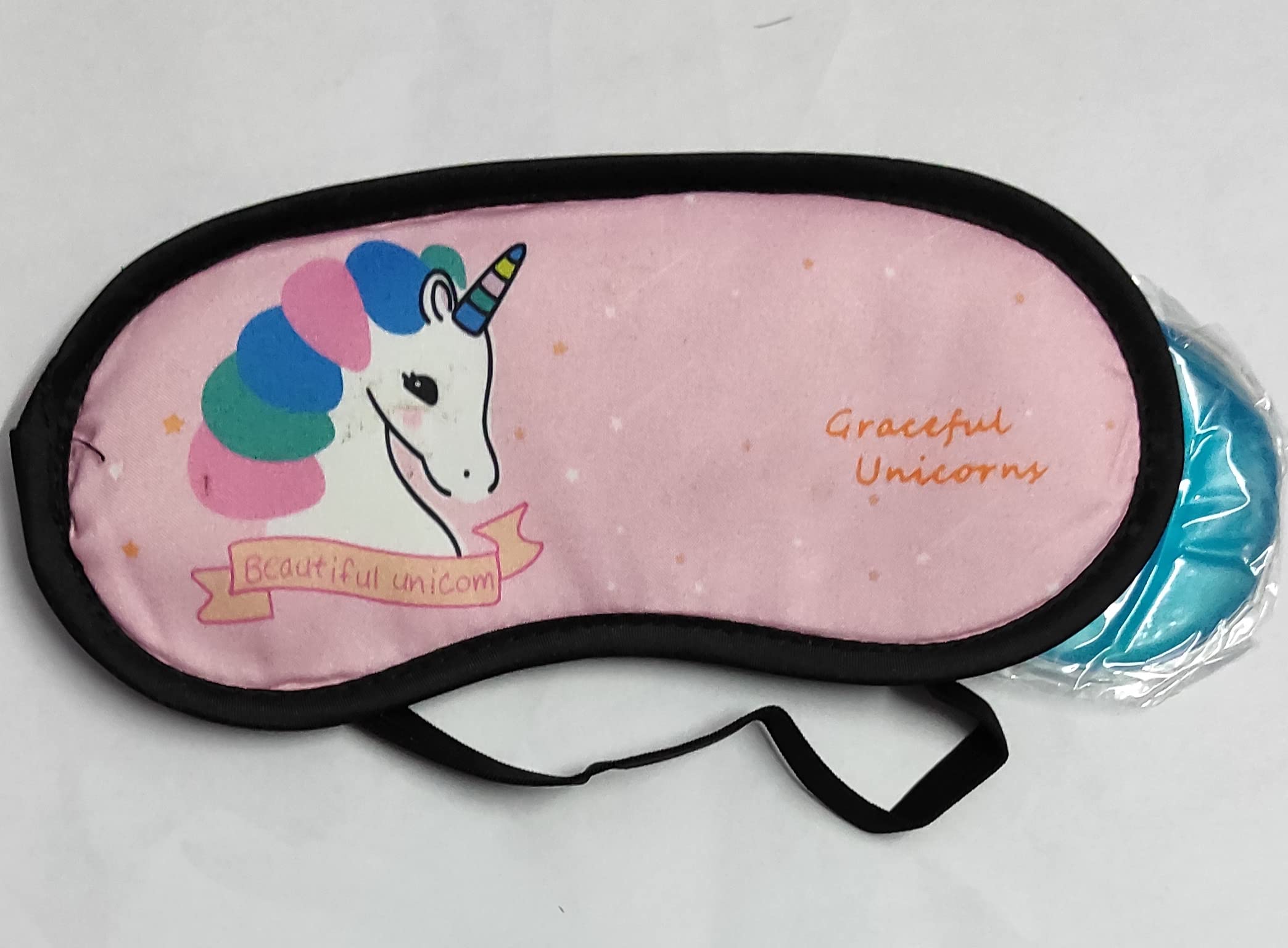 Goraiya International Unicorn Eye Mask For Girls/ Unicorn Sleeping Mask/ Unicorn Sleeping Mask For Kids/ Unicorn Gel Eye Mask/ Blindfold Night Mask-Random Color And Design 1 Piece,Pink-image-12