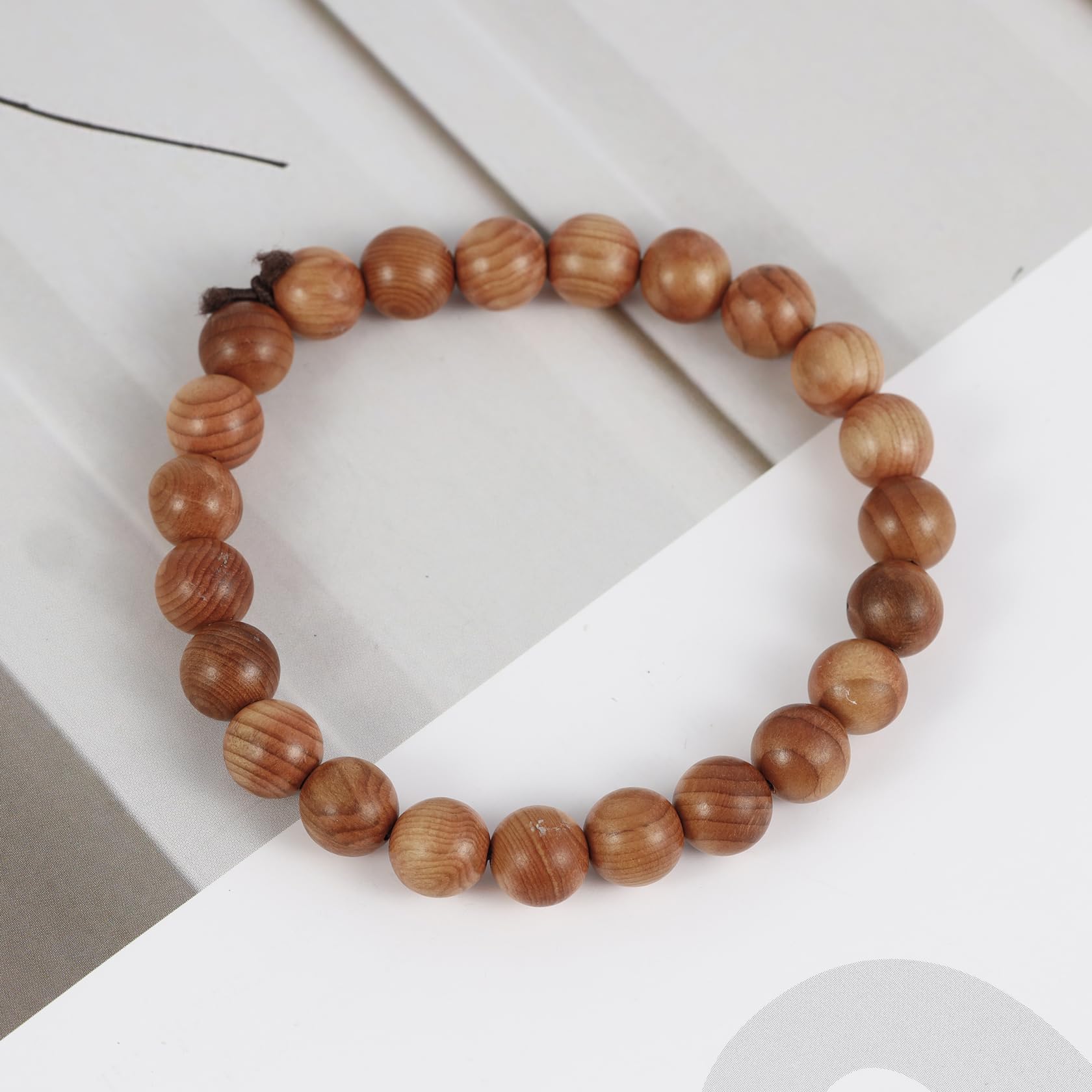 Bransoletka z koralikami drewnianymi dla mężczyzn i kobiet, elastyczna, 8 mm