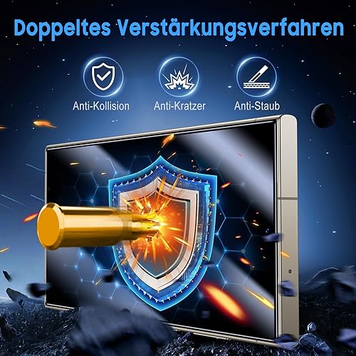 Miniatura 3 de Uyiton Protector de pantalla para Google Pixel 8 Pro, 10X inastillable, antiluz azul con marco de instalación compatible con fundas dureza 9H,